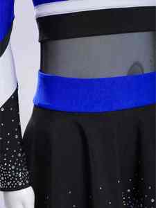 Ropa Deportiva de Alta Calidad, Transpirable, de Poliéster, para Equipos, Ropa de Baile para Niñas, Uniforme de Animadoras con Pedrería - Product Image 2