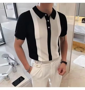 เสื้อโปโลชายแขนสั้นพิมพ์ลาย 3 มิติ ปี 2025 สไตล์เรียบง่าย ผ้าฝ้าย/โพลีเอสเตอร์ ทอเนื้อผ้าระบายอากาศได้ดี - Product Image 5