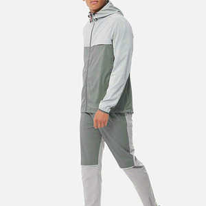 Nouvelle conception, veste coupe-vent décontractée pour homme, manches longues, couleur unie, fabriquée en usine, polyester, nylon, survêtement - Product Image 4