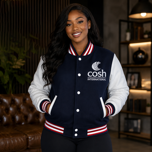 Cosh International OEM ODM Custom <b>Canvas</b> Winter Thin Stand Collar Varsity Jacket Manufacturer Embroidered Letterman Jacket - Product Image 1