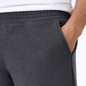 Ensemble sweat à capuche et short pour homme, couleur unie, style décontracté, deux pièces, tenue de sport confortable pour homme - Product Image 5