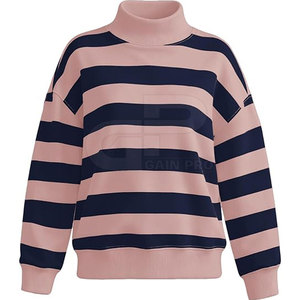 Sweat-shirt à col montant pour femme moderne, pull oversize en coton à manches longues, décontracté, pour la gym, le fitness, le sport, le streetwear, vêtements de mode - Product Image 6
