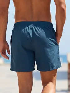 Shorts de Playa para Hombre, Color Azul Rey, Estampado de Cerveza, Diseño de Dibujos Animados, Secado Rápido, Cintura con Cordón - Product Image 2