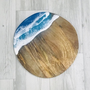 Tabla de cortar de madera y resina de 14 ", superventas, 2022, MOQ bajo, tabla de cortar con logotipo personalizado y diseño de corte en la cocina - Product Image 2