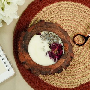 Handcrafted Wooden Bark Bowl <b>Candle</b> Rustic Natural Centerpiece Farmhouse Home Decor Gift for Wedding Holiday and Cozy Table Sett - Product Image 2