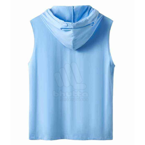 Hoodies sans manches décontractés pour hommes, unis, pour la gym, le fitness, la musculation, impression numérique, respirants, séchage rapide, écologiques - Product Image 2