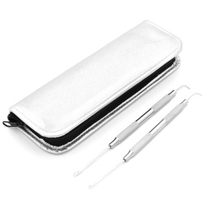 Wholesale Price Silver <b>Case</b> Hair Extension Micro Ring Loop Threader Dual Head Latch Hook <b>Needle</b> Set Professional Salon Tool Kit - Product Image 1