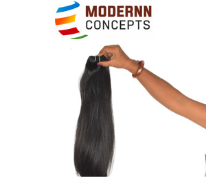 Extensions de cheveux humains indiens Remy 100% naturels, double trame machine, haute qualité, brillance naturelle, ondulation douce, coupe droite, lots de 100g - Product Image 1