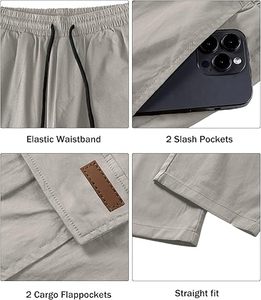 Mens <b>Cargo</b> <b>Pants</b> with Oversized Utility Style Loose Fit Baggy <b>Pants</b> for Man Streetwear Workwear <b>Elastic</b> <b>Waist</b> <b>Cargo</b> <b>Pants</b> - Product Image 3