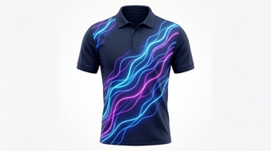 Camisas de Hombre Transpirables Antiarrugas de Manga Corta, Tejidas, con Logotipo Personalizado, Spandex/Poliéster, Estilo Golf de Alta Calidad - Product Image 3
