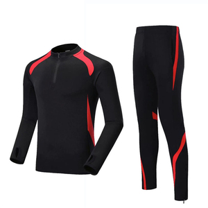 Mens Half <b>Zip</b> Long Sleeve Soccer Training Top Breathable Quick Dry Sports Shirt Gym Fitness Running Workout Pullover for Men - Product Image 5