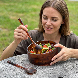 Juego de Servidores de Ensalada de Resina, Ecológicos, Aptos para Lavavajillas y Microondas, Herramientas para Ensalada Hechas a Mano y Personalizadas - Product Image 1