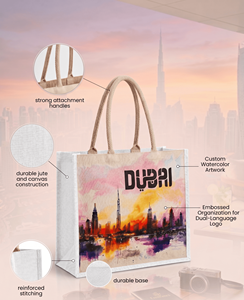 Sac fourre-tout urbain en toile de coton avec fermeture éclair et poignée en sangle de coton - Personnalisation du logo - Fournisseur en gros 45L X 38H X 15G - Product Image 4