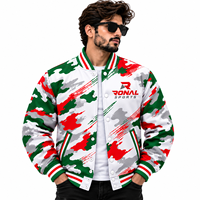 Veste universitaire de baseball pour homme de haute qualité, fabriquée par un fabricant OEM, avec broderie personnalisée, manches en toile et cuir, col montant