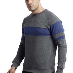 <b>Men</b> Navy Blue <b>Grey</b> <b>Sweatshirt</b> 100% Cotton Premium Quality <b>Classic</b> Fit <b>Pullover</b> <b>Men's</b> Clothing <b>Hoodies</b> <b>Sweatshirts</b> <b>For</b> Sale - Product Image 4
