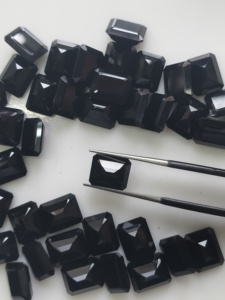 Natural <b>Black</b> Onyx 10x8MM Octagon Cut Best Quality Loose Gemstones for Jewelry Making - Product Image 2