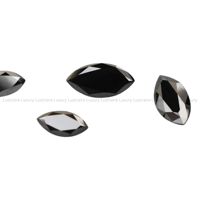Diamant naturel fantaisie noir opaque taille marquise de 9 x 4,5 mm, calibré et non monté, pour la création de bagues personnalisées, de pendentifs, de boucles d'oreilles et de colliers