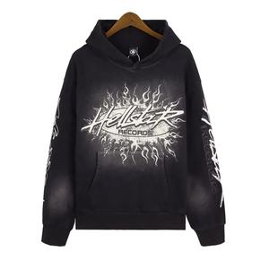 Sweat-shirt à capuche unisexe en molleton de coton brodé et imprimé sur mesure, style urbain, collection automne, directement de l'usine - Product Image 4