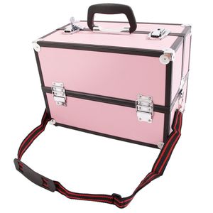 Valigetta per Trucchi in Alluminio con Manico, Resistente all'Acqua, Ecologica, Rosa, per Viaggi - Product Image 2