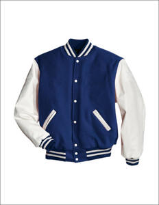 Chaqueta Varsity Personalizada con Logotipo Bordado, Mangas de Cuero, Chaqueta Universitaria de Alta Calidad para Hombre, Chaquetas de Béisbol Retro de Forro Polar - Product Image 2
