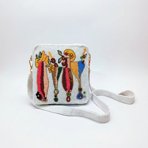 Bolso de Mano de Lujo con Cuentas para Mujer, Cartera de Noche Hecha a Mano con Correa de Cadena Metálica y Forro de Satén, Proveedor OEM al por Mayor - Product Image 2