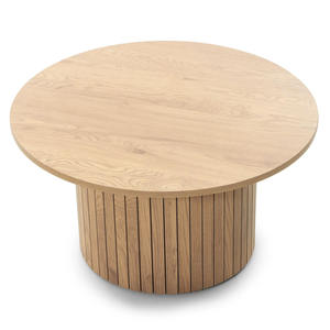 Mesa de Centro Moderna de Lujo, de Madera Maciza, con Base de Listones, Plegable, Fácil de Limpiar, Acabado en Roble Natural, para Comedor de Hotel - Product Image 2