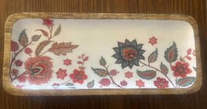 High Demanding Wooden Serving <b>Tray</b> Rectangular Shaped Premium Quality with Florence Sticker Wooden Decorative Decor <b>Tray</b> - Product Image 4