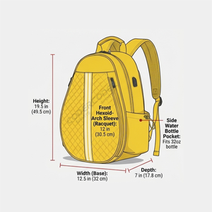 Mochila de pádel y pickleball con marco externo y logotipo personalizado, tendencia 2026, 600D, 30-40L, térmica, color personalizado, para raquetas - Product Image 2