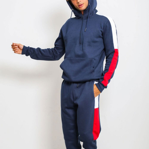 High Quality Men Casual Sports Sweat Suits Top Quality 100% Cotton Men's Clothing Hoodie With Jogger Tracksuit Set - Product Image 4