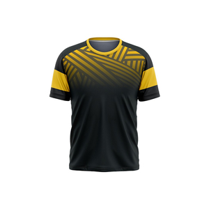 Camiseta Deportiva de Manga Corta para Hombre, Color Granate, Cuello Redondo, Tejido de Punto, 100% Algodón, Secado Rápido, Diseño a Rayas, Corte Regular, 240g - Product Image 1