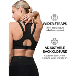 Solid Trader Everyday Comfort Active Wear Wire Free Non Slip Seamless Design Highly Breathable <b>Women</b> Workout <b>Top</b> Fitness Bra - Product Image 2