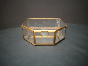 Artisan Design B30 Metal Jewelry Storage Box with Glass and <b>Mirror</b> Organizer - Product Image 4