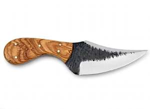 Cuchillo Utilitario de Acero al Carbono Forjado a Mano con Mango de Madera de Olivo Natural, Herramienta Artesanal de Doble Tono - Product Image 4
