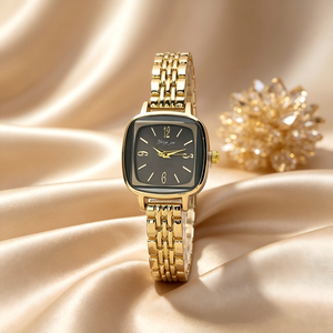 Nuevo Reloj de Mujer Dorado con Correa de Acero Inoxidable, Elegante Reloj de Cuarzo Cuadrado para Mujer, Regalo para Dama - Product Image 3