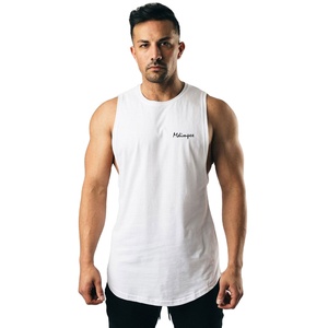 New Arrival Custom Logo Printed Knitted Plus Size Gym Tank Top Men Wholesale Sportswear Washed Technique Custom Slim Fitness 3d - Product Image 6