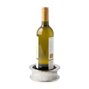 Socle à bouteille en aluminium antique, nouvel artisanat, porte-bouteille de vin plaqué argent, accessoires de bar à prix raisonnable - Product Image 1