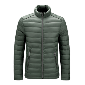 100% Nylon Puffer <b>Jacket</b> with Stand Collar Patchwork Design <b>Waterproof</b> & Thick Lining - Product Image 6