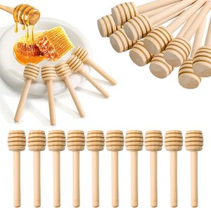 Mini palitos de madera para miel de 6 pulgadas, varitas dispensadoras de miel a granel, mini agitadores de madera para dispensar miel en tarros - Product Image 1