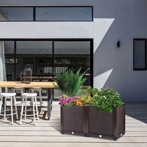 Set di Fioriere Rialzate in Plastica per Esterni, Modello Ins, per Giardino, Patio, Balcone o Terrazza - Product Image 3