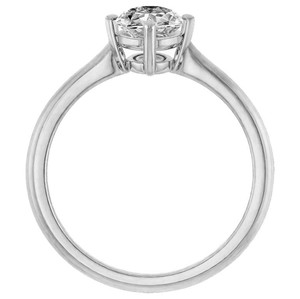 Anillo de Compromiso y Boda Solitario de Moissanita con Corte Ovalado de 8x6mm, Plata de Ley 925, Chapado en Oro de 14K, Lujoso, con Engaste de Garras, Certificado 4 - Product Image 2