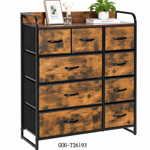 Cómoda Industrial de Madera con 8 Cajones, Mueble de Almacenamiento para Sala de Estar, Línea de Producción de Muebles - Product Image 5