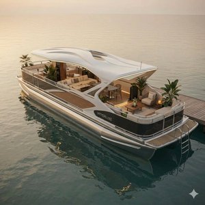 UBI 1315 13M Aluminum Luxury Yacht with Outboard Engine for River Fishing & Entertainment for 15 People - Product Image 3