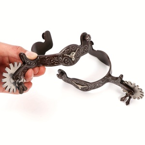 Espuelas de Hierro con Engranaje Giratorio para Montar a Caballo, Ajuste Universal, Duraderas y Elegantes - Product Image 4