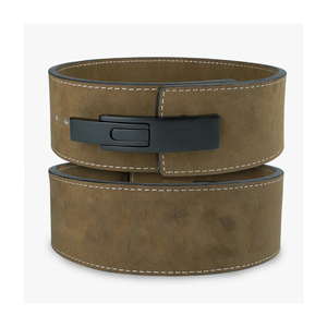 Genuine Black Cowhide Leather Weightlifting <b>Belt</b> Powerlifting <b>Belt</b> Double Prong Style Custom Logo Non-Slip Back Support Unisex - Product Image 3