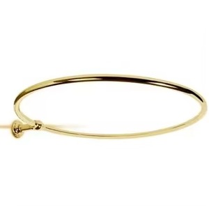 Gold Round Towel Ring Wall Mounted Bathroom Storage Holder Rust Resistant Metal Minimalist Style Single Tier Towel Holder - Product Image 2