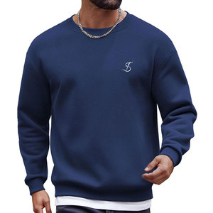 เสื้อสเวตเชิ้ตโอเวอร์ไซส์ผู้ชาย ผ้าฝ้าย/ผ้าฟลีซ สไตล์สตรีทแวร์ ทรงหลวม ใส่ได้ในฤดูหนาว ดีไซน์ใหม่ เสื้อสเวตเชิ้ตโอเวอร์ไซส์แบบพื้นฐาน - Product Image 1