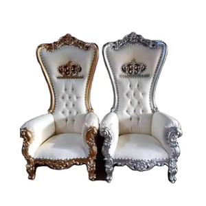 Custom Order <b>High</b> <b>Back</b> King Throne <b>Chairs</b> Syahrini Sofa <b>Chair</b> European Design Solid Wood Custom Color Living Room Furniture Made - Product Image 2