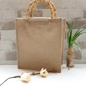 Sac messager en jute écologique avec intérieur laminé imperméable, sac bandoulière pour les voyages en plein air et l'usage quotidien - Product Image 1