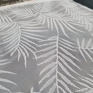 Tela de Encaje Elástica Ligera y Transpirable con Patrón de Hojas, 147 cm, Nylon y Spandex, Tejido de Punto por Urdimbre para Lencería, Ropa y Vestidos - Product Image 1