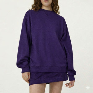 2026 Women Winter Streetwear Mockneck Long Sleeve Pullover Set Embroidered Trendy <b>Stretch</b> Oversized Casual Fleece Front Logo - Product Image 2